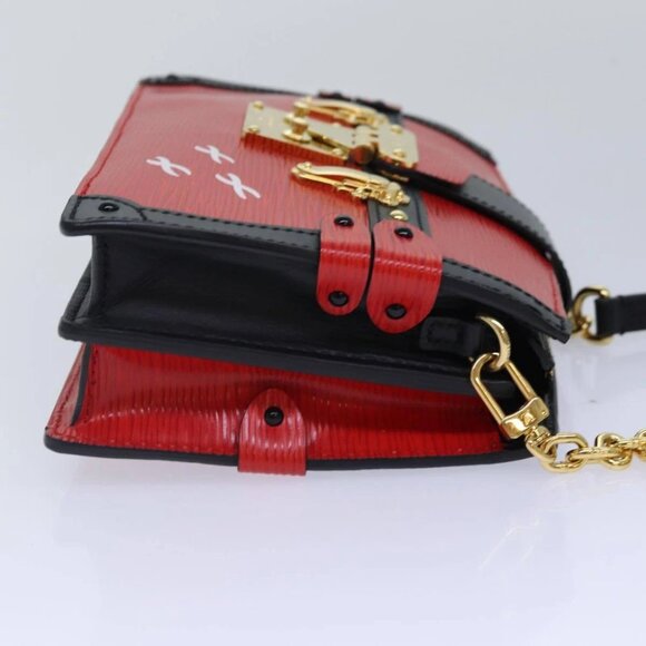 LOUIS VUITTON Epi Trunk Clutch Shoulder Bag Red Black M51697 LV Auth ar12517A - Picture 5 of 16